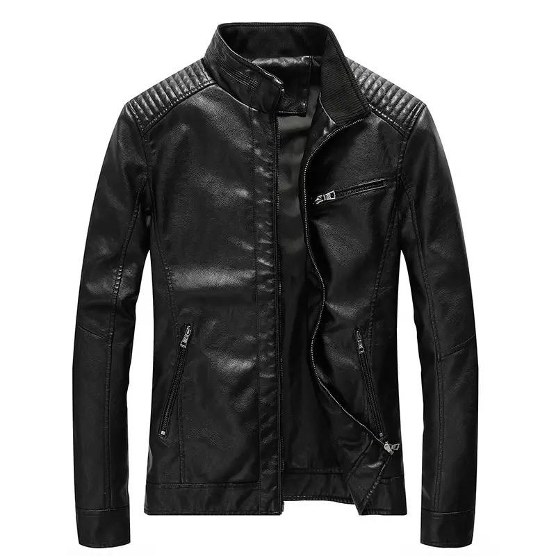 Jaqueta De Couro Masculina Frio Motoqueiro