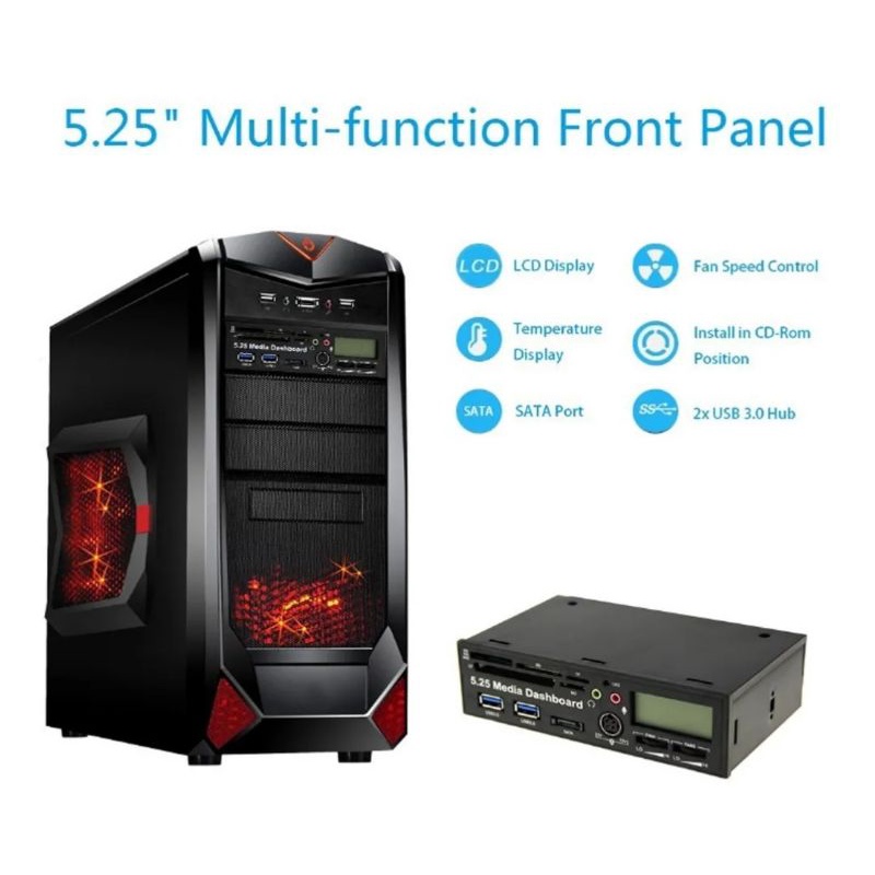 5.25 Painel Frontal Multifuncional De Mídia