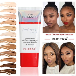 Base Líquida Phoera Para Cobertura De Creme / Sardas / Acne / Verven A Pele / Cor Duradoura