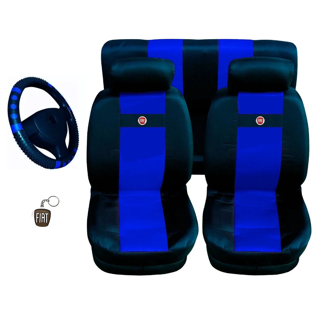 Capa Banco Carro Automotivo Fiat Uno Palio Punto Siena + Capa de Volante em Oferta na Shopee