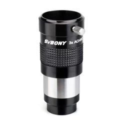 SVBONY SV136 Lente Barlow 1,25" 3x Full Metal, Alta Resolução e Correção Cromática Avançada Para Oculares de Telescópio