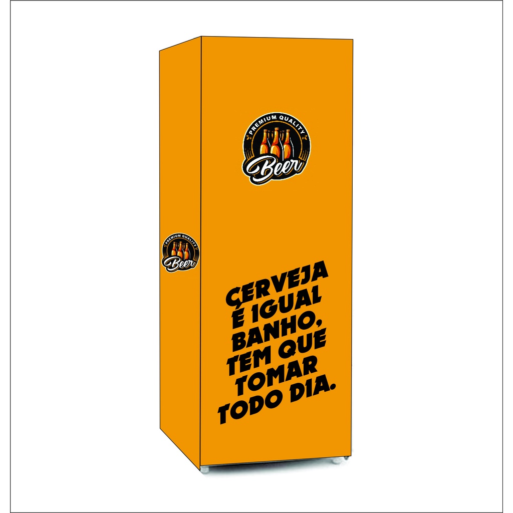 Adesivo plotagem de freezer e geladeira CERVEJA beer beber amigos
