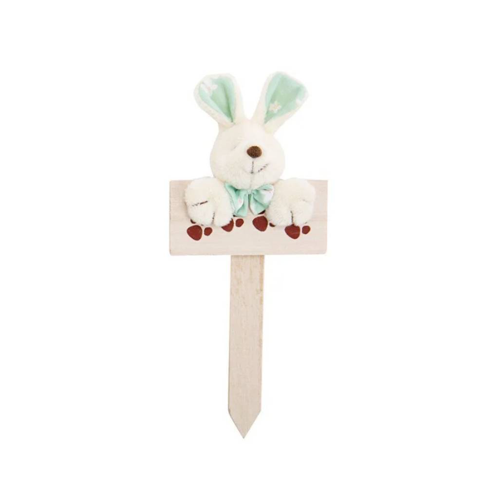 Plaquinha de Páscoa MDF Coelho Florido Mini - Pegadas - Verde - 1 unidade - Cromus - Rizzo em Oferta na Shopee