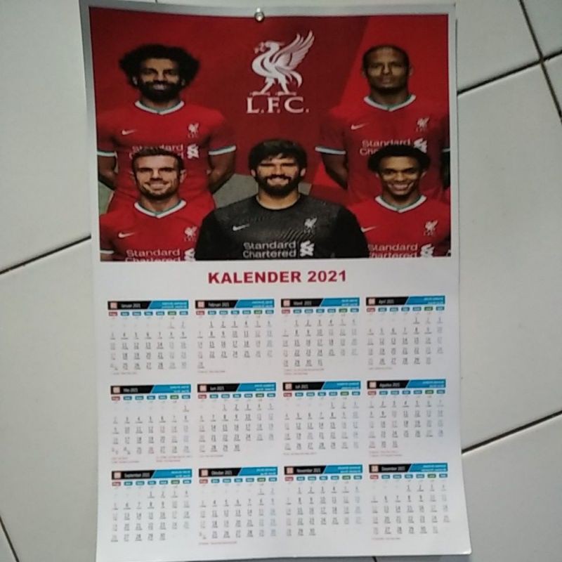 Calendário Liverpool 2021 Shopee Brasil