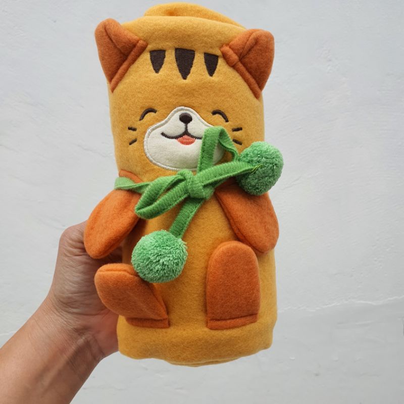 Cobertor manta fino bordado Gato gatinho (importado Japão)