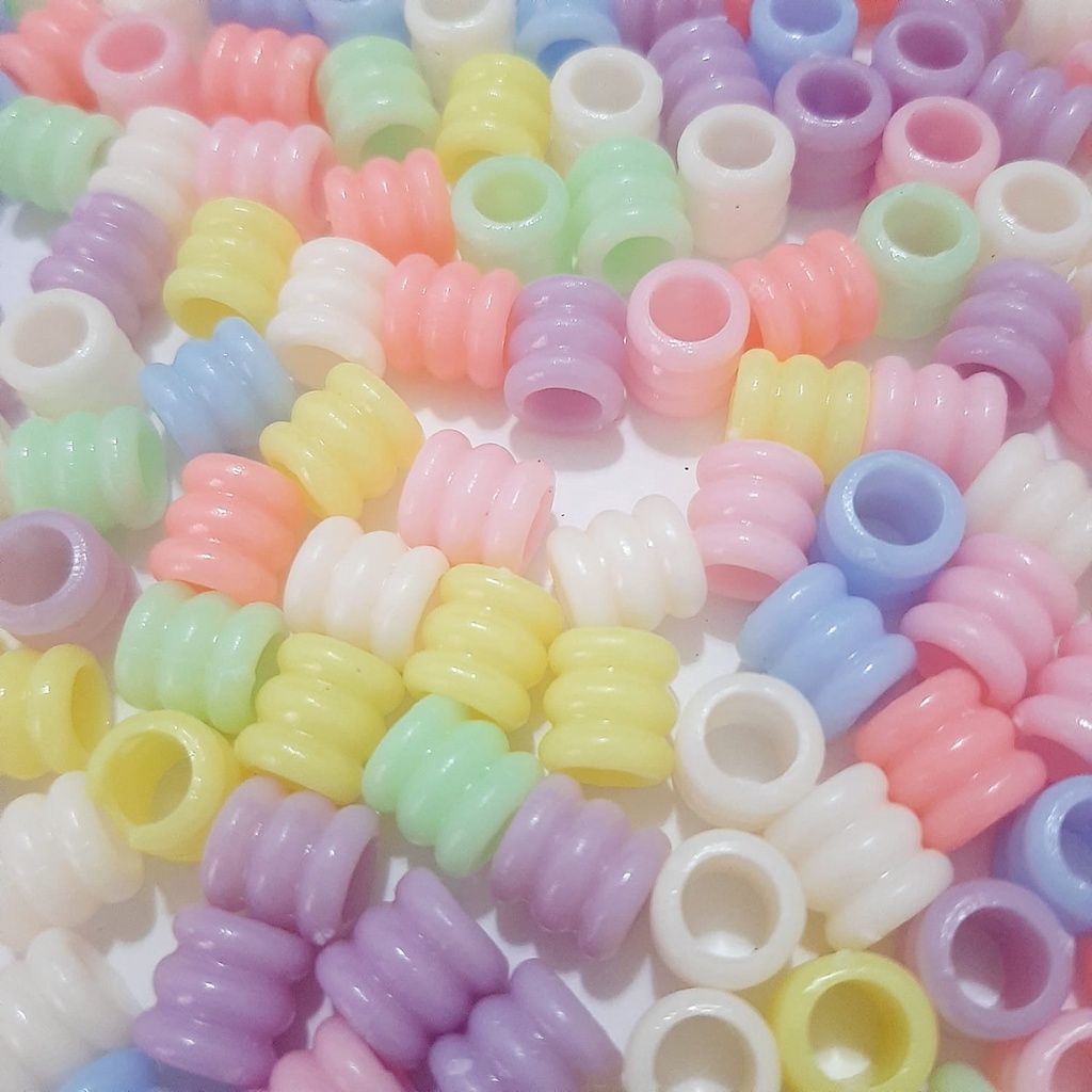 Miçanga Terere  Mola Entremeio 50 Molinhas Passante Infantil Coloridos