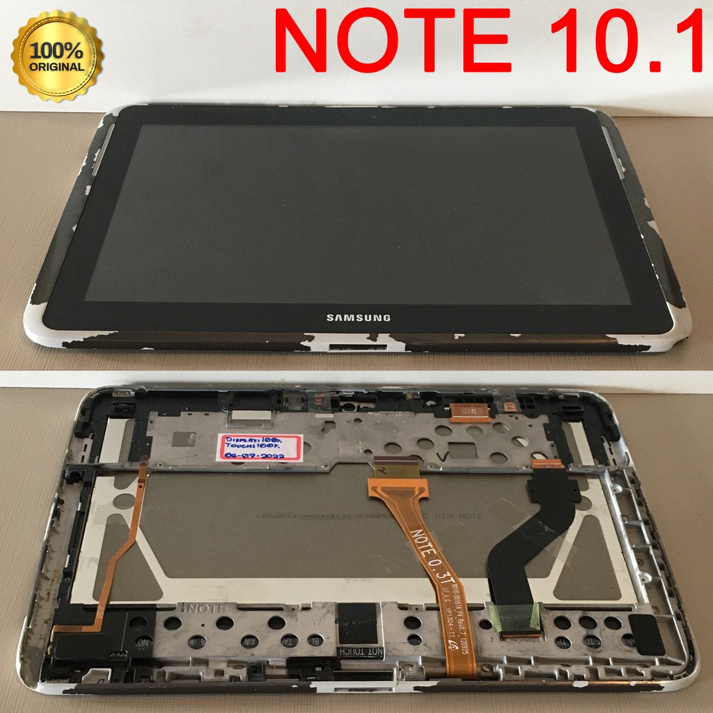 Tela | Frontal para Tablet Samsung Galaxy NOTE 10.1 N8000/N8010 (Dislplay + Touch + Chassi + Aro) - Original | Retirado | Testado