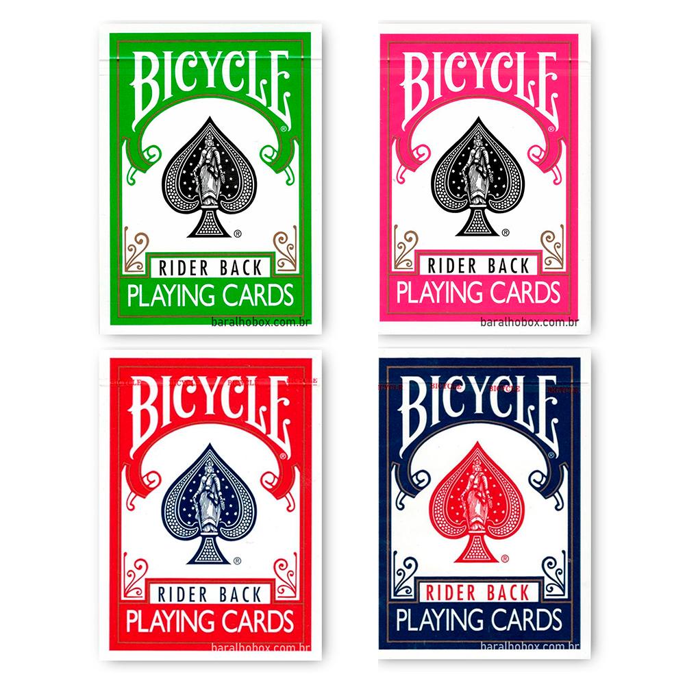 Baralho Bicycle Rider Back Verde / Vermelho / Fuchsia / Azul e outros em Oferta na Shopee