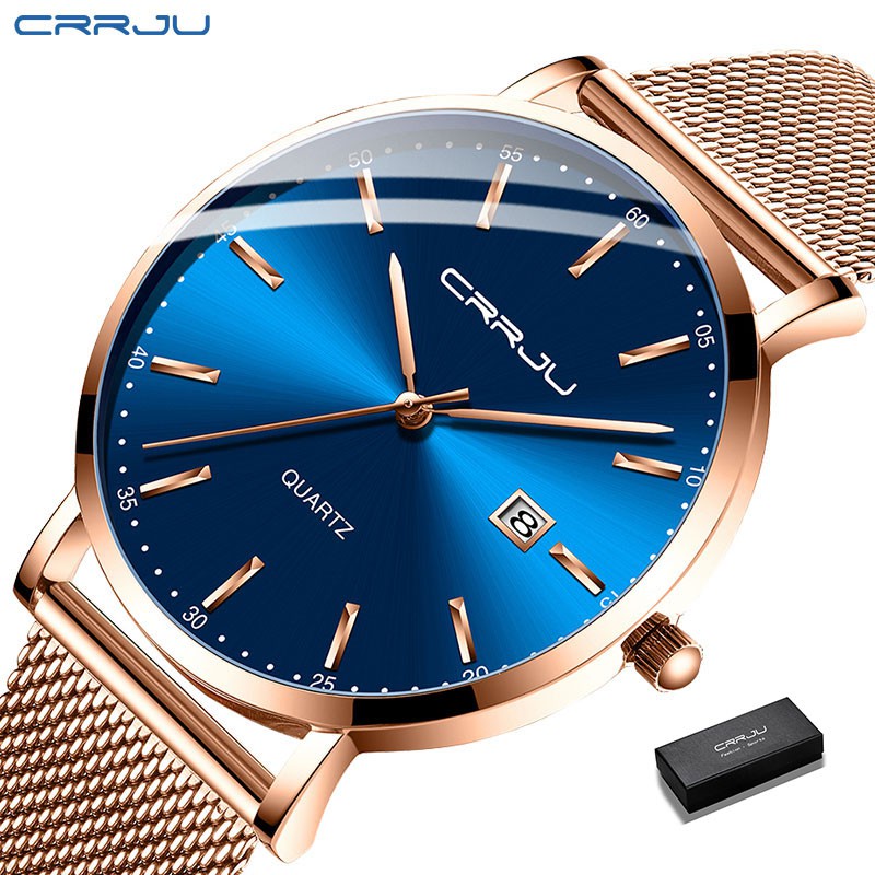 CRRJU Novo Strass Moda Quartzo Relógio feminino Causal Classey Luxo 2161