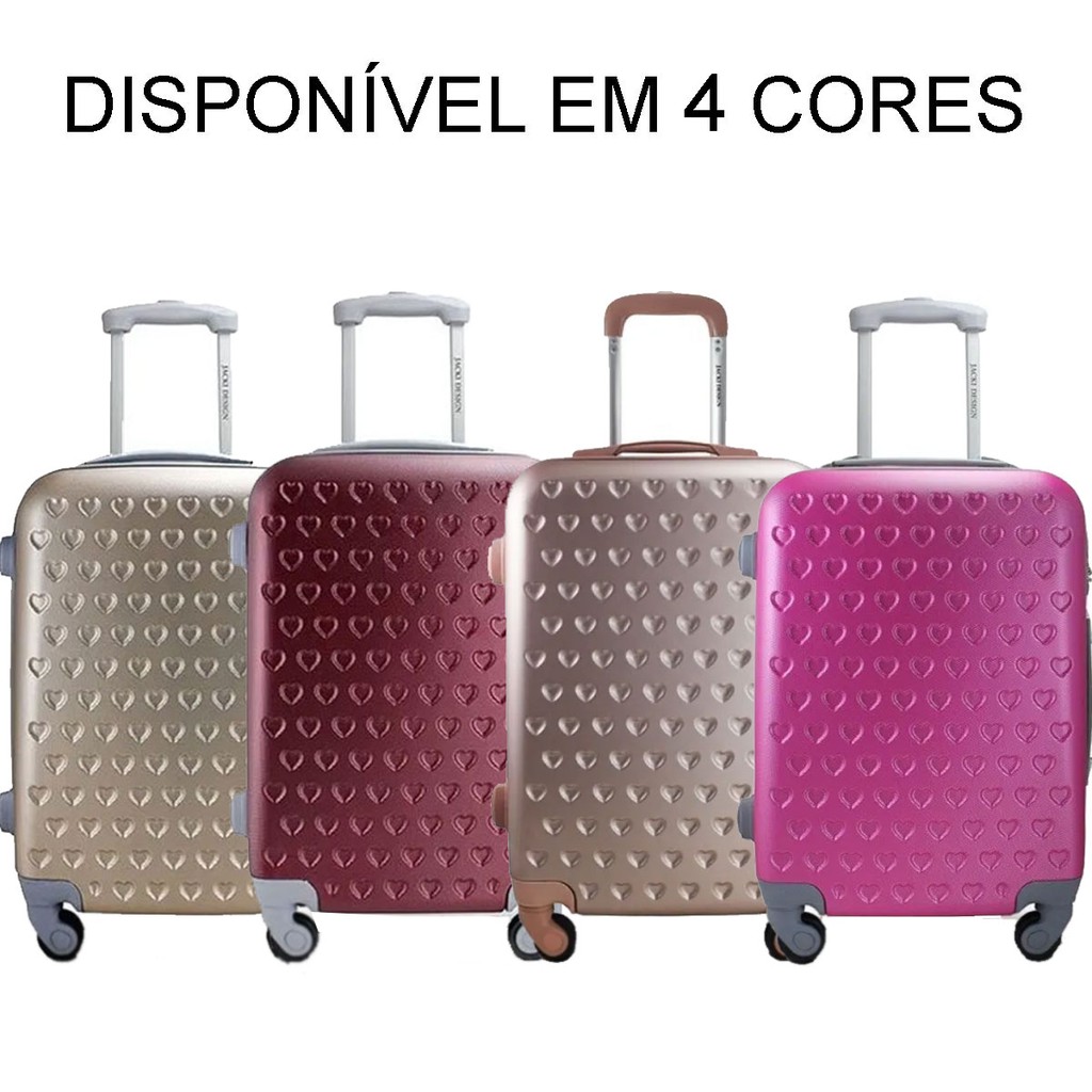 Mala De Viagem Bordo Pequena Love Jacki Design Tag Shopee Brasil