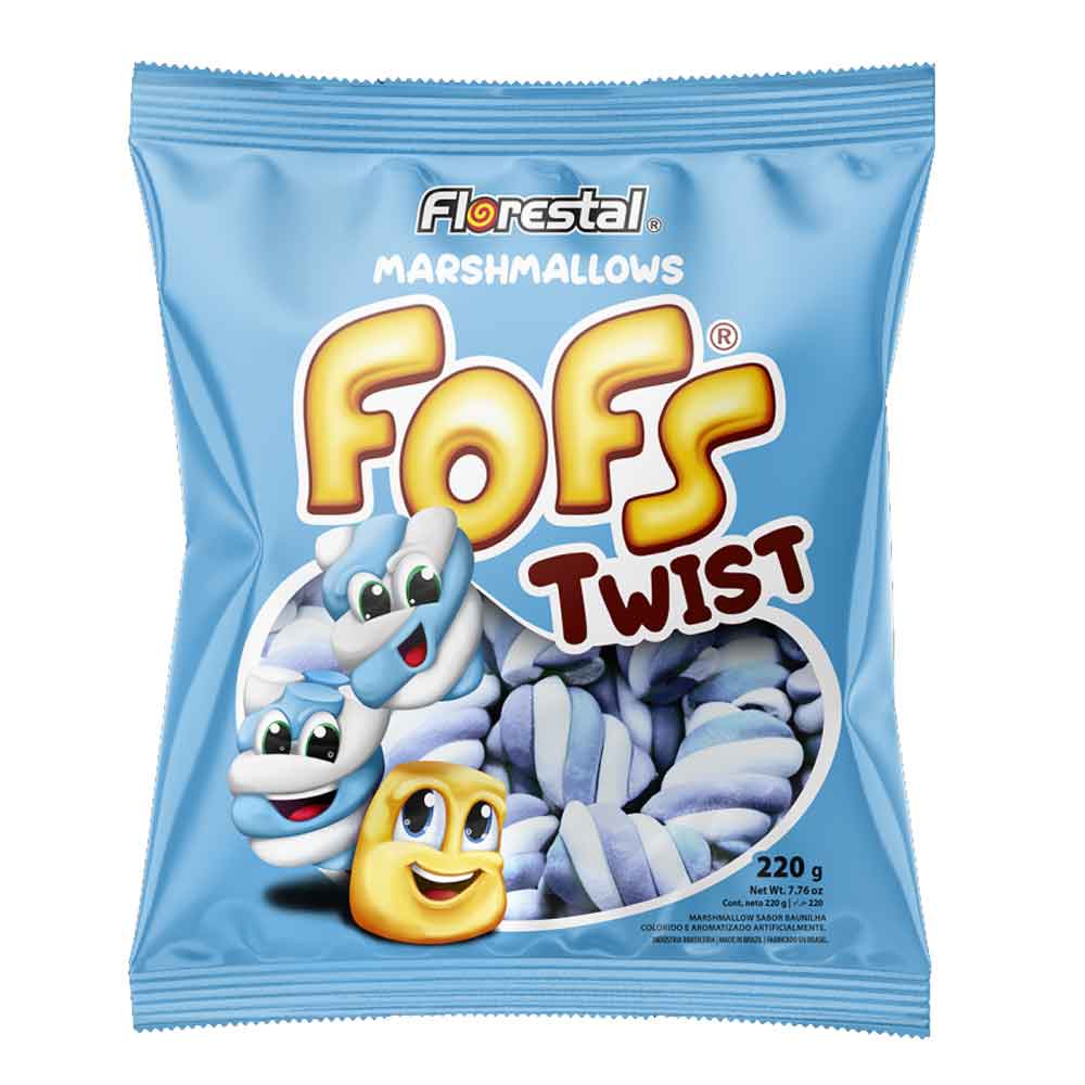 Marshmallow Fofs Twist Azul 220g - Florestal