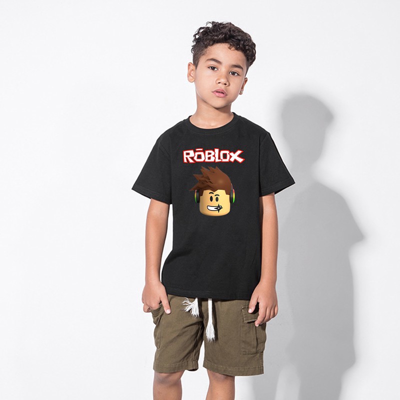 Roblox Camiseta Infantil Masculina De Algodao Estampa Roblox Shopee Brasil - roupas masculinas adidas roblox