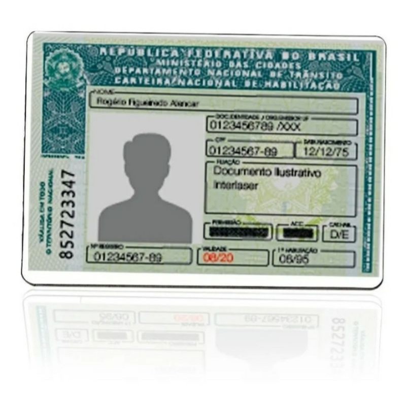 kit Com 3 Protetor CNH HABILITAÇÃO Porta Documento Plástico Flexivel Com Aba.*Flexível*