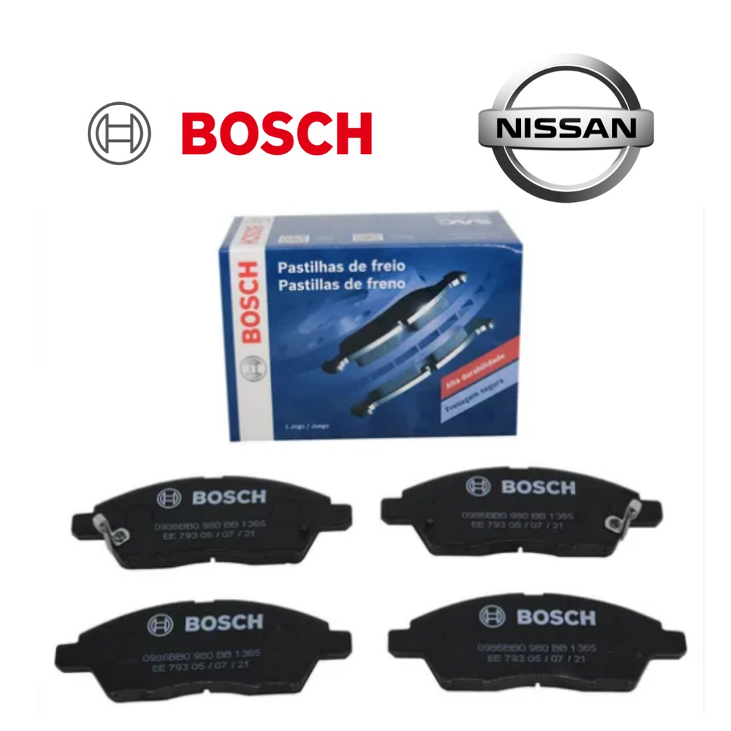 Kit Pastilha De Freio Nissan March Versa 1.6 2012 2013 2014 2015 2016 2017 2018 2019 Original Bosch em Oferta na Shopee