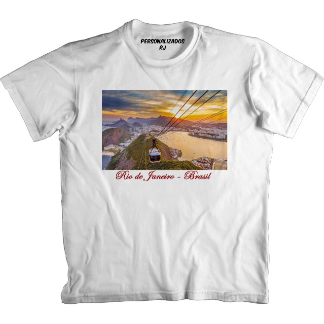Camiseta Rio de Janeiro 005 - BONDINHO DO PÃO DE AÇÚCAR - BAÍA DE GUANABARA - PRAIA VERMELHA - RJ