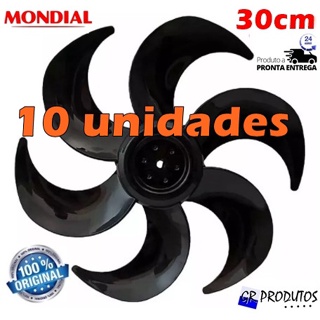 10 unidades Hélice Mondial Ventilador 30cm 30 6 Pás MAX POWER VT 31 Preto Original EIXO Meia Lua 8mm em Oferta na Shopee