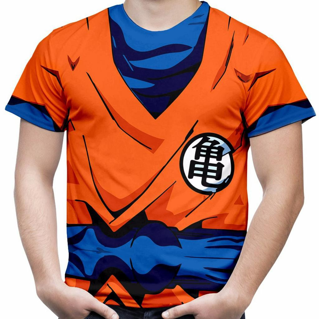 Camiseta Masculina Goku Dragon Ball Z Fantasia Estampa Hd em Oferta na Shopee