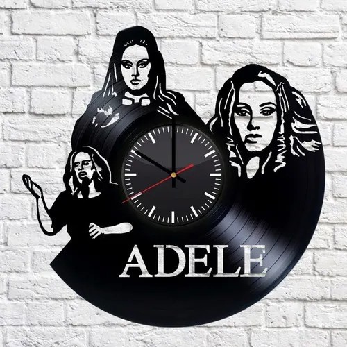 Adele - Relógio Disco De Vinil Decoração