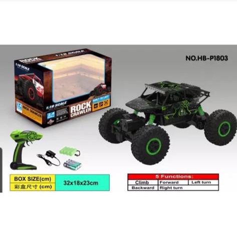 Carrinho Controle Remoto Eletrico Rock Through 2.4 GHz 1 .8 Scale 4x4 Carro Caminhao Pura Adrenalina