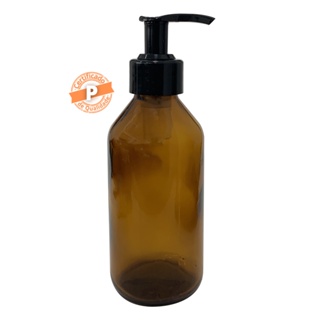 Frasco De Vidro Âmbar 200ml C/ Válvula Pump (20 Unidades) em Oferta na Shopee