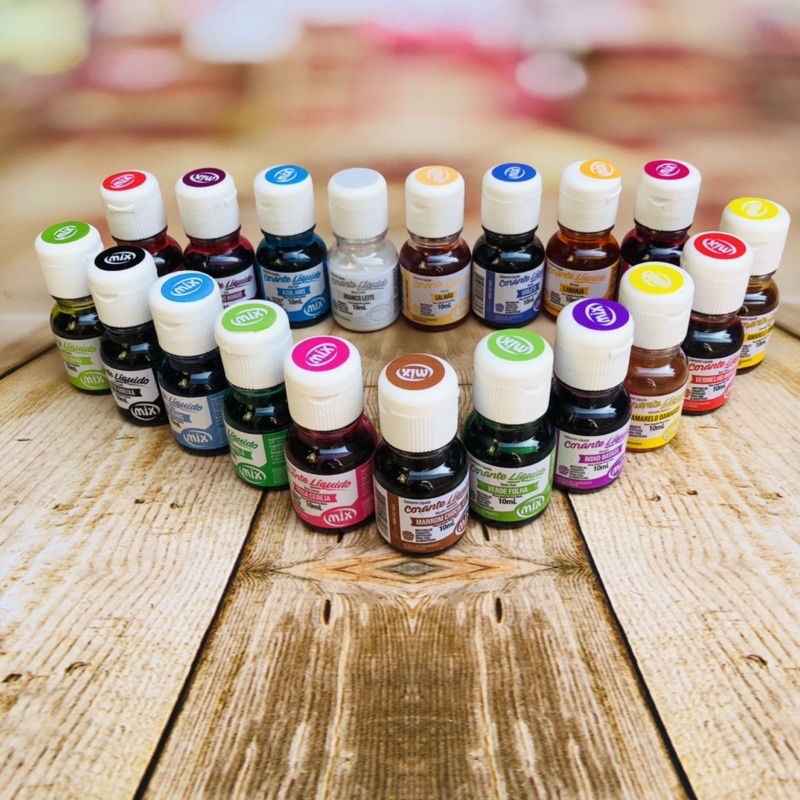 CORANTES LÍQUIDO MIX 10 ML CORES PARA DECORAÇÃO