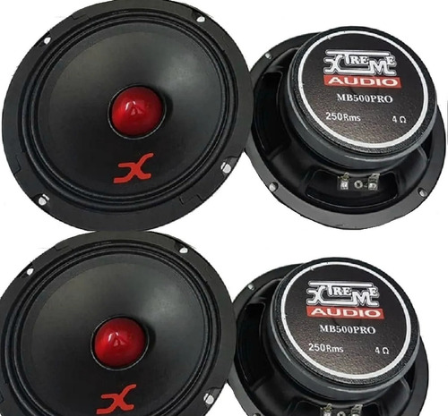 Kit 2 Par Auto Falante 6  Mid-range Mb500pro 500rms Ñ Zetta