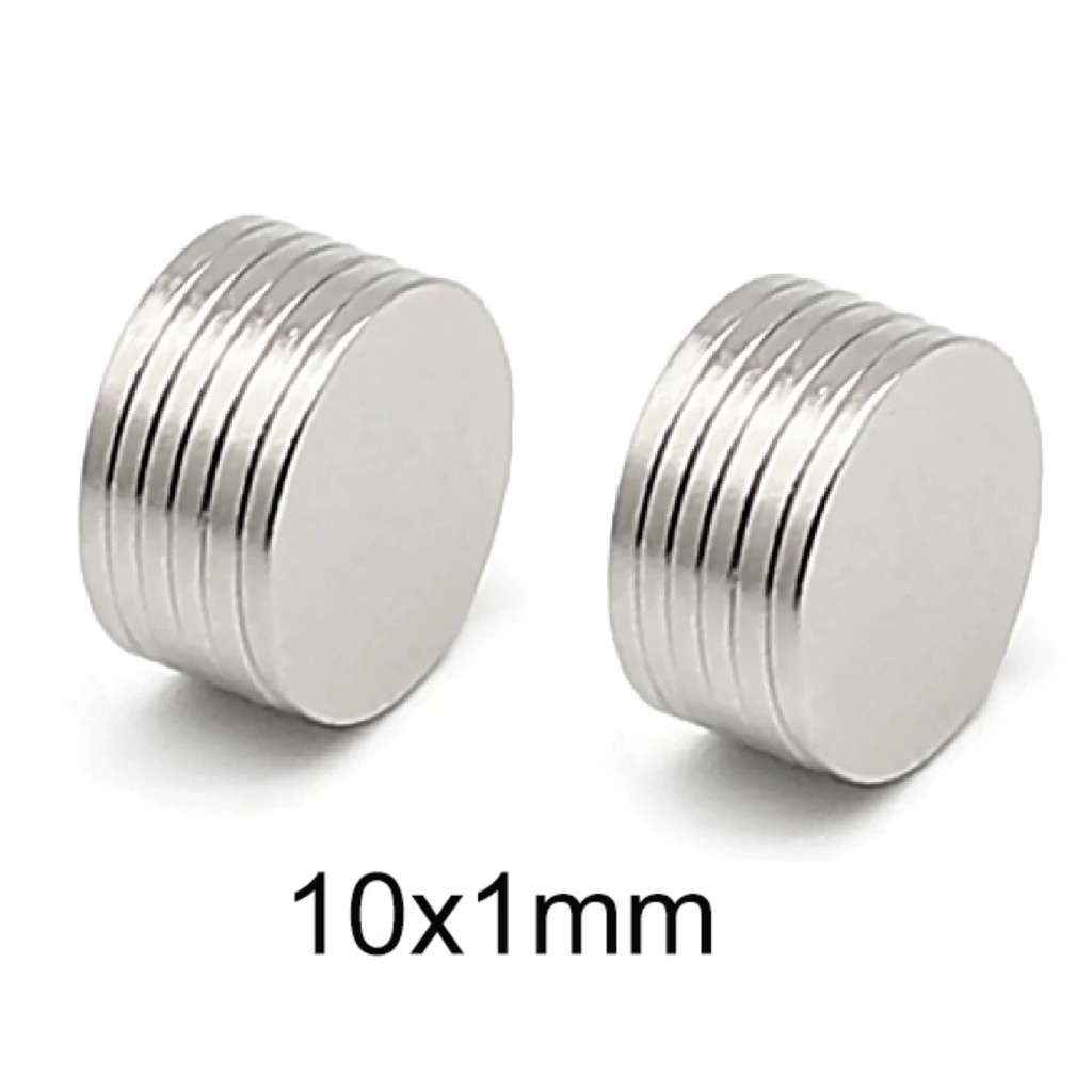 10, 20, 50 Unidades Imã Neodímio 10x1 10mm X 1mm Pronta Entrega