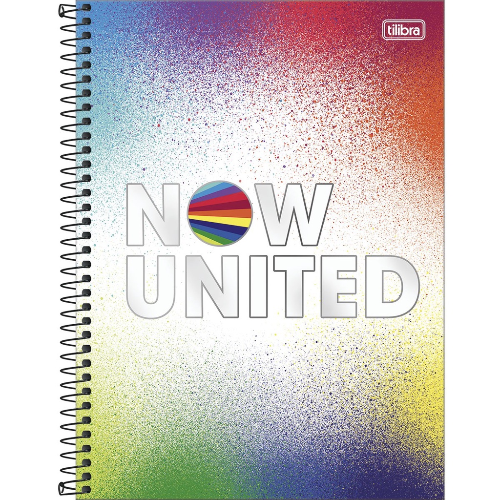 Caderno Espiral Capa Dura Universitário 10 Matérias Now United 160 Folhas