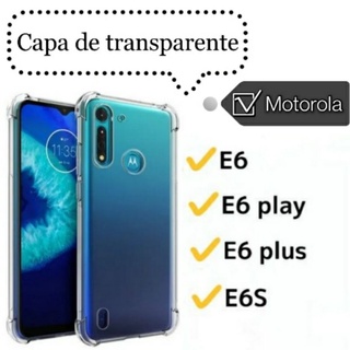 Case Capa Capinha Motorola Moto E6 Plus /E6 Play E6S E6i Tpu Anti Impacto Transparente