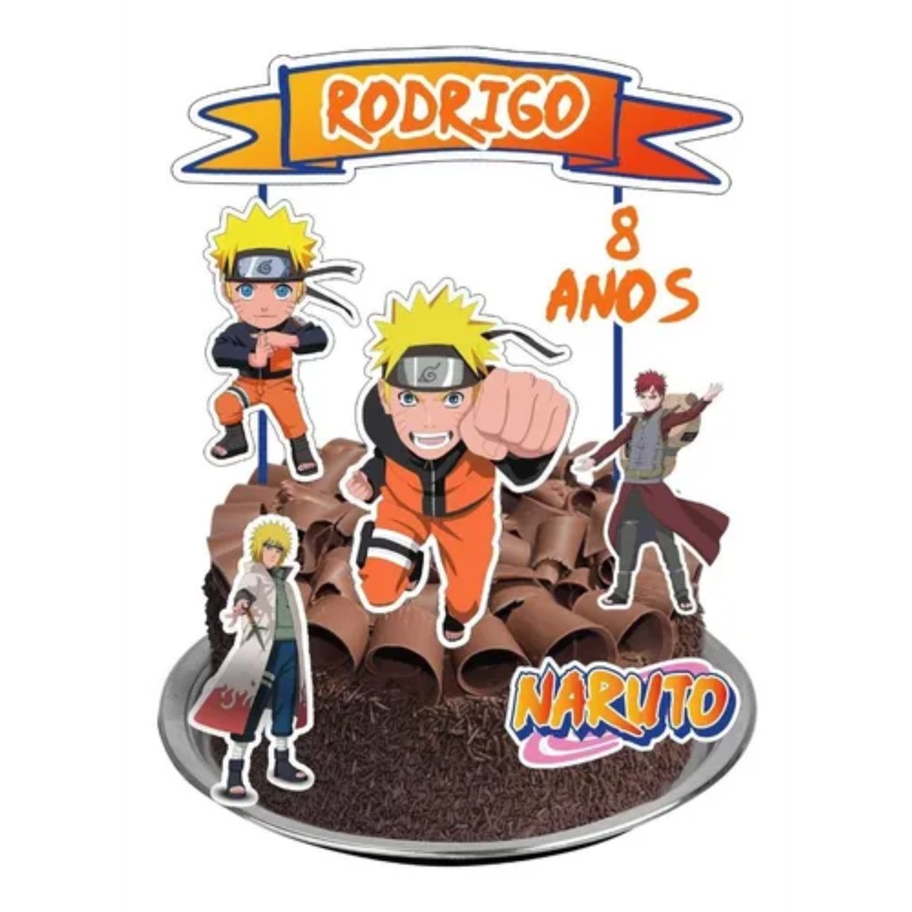 Topo de Bolo Naruto para Imprimir #naruto #topodebolo #festanaruto