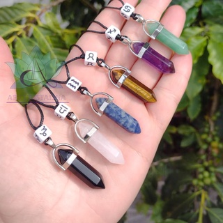 Colar Signos com Pedra Natural Cordão Regulável , Aquário, Peixes, Capricórnio, Touro, Virgem, Gêmeos, Leão, Sagitário, Libra, Câncer, Escorpião, Aries.