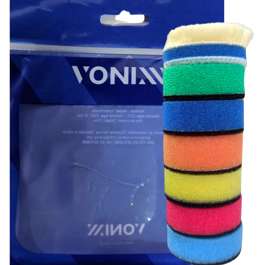Kit Polimento 7 Boinas De Espuma Lã 1 Polegada Vonixx em Oferta na Shopee