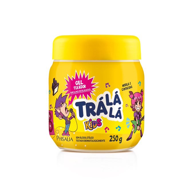 Gel Fixador De Cabelo Infantil Tra La La Kids Sem Embaraço 250g
