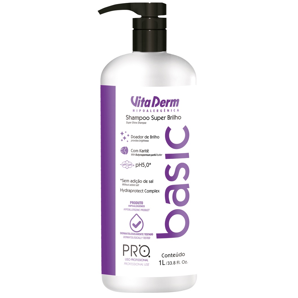 Shampoo Pro Basic 1lt Vita Derm | Shopee Brasil