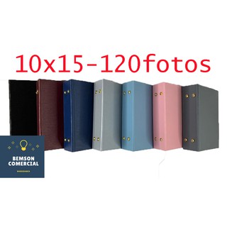 Álbum 120 fotos - 10x15 - Recordari - Capa Dura Marfim Escovado - Com detalhes na Lateral