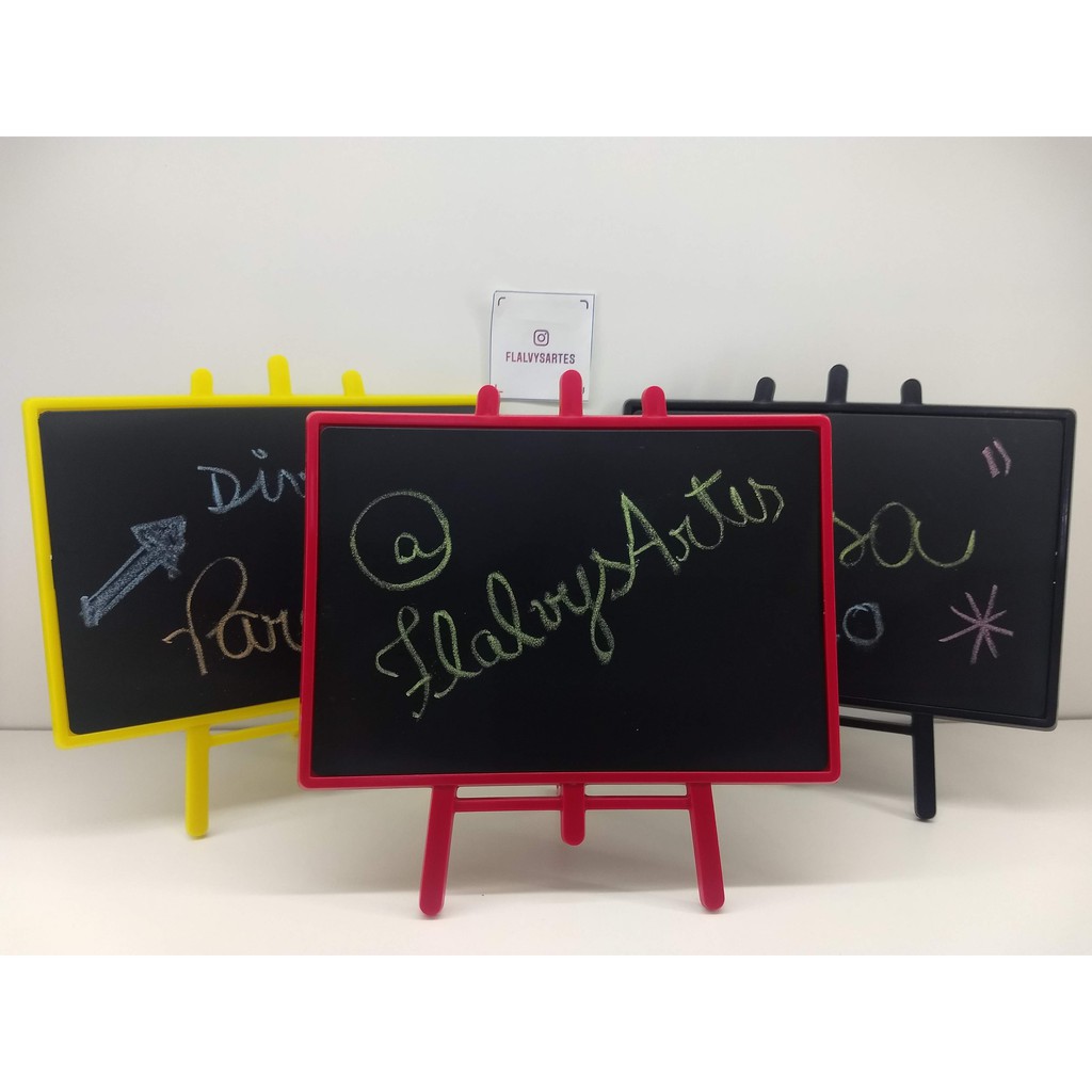 2 Mini Lousa Quadro Negro Cavalete Lembrancinhas Decoração de Festa Aniversario