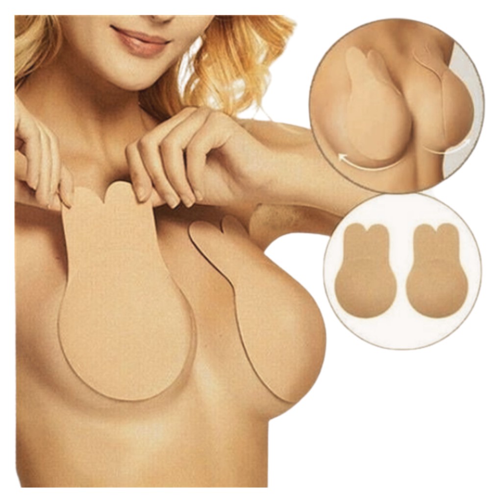 Sutiã Adesivo Silicone Medicinal Levanta Seio Invisível Push-Up Tamanho Único