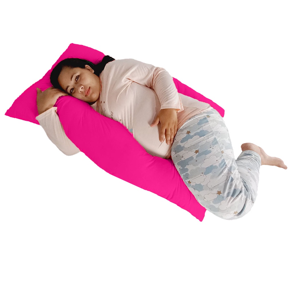 Almofada de Gravidez Para Gestante Dormir Com Capa Retirável Anatômico