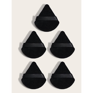 Kit 05 Esponja Veludo Puff Triangular Maquiagem Pó Base