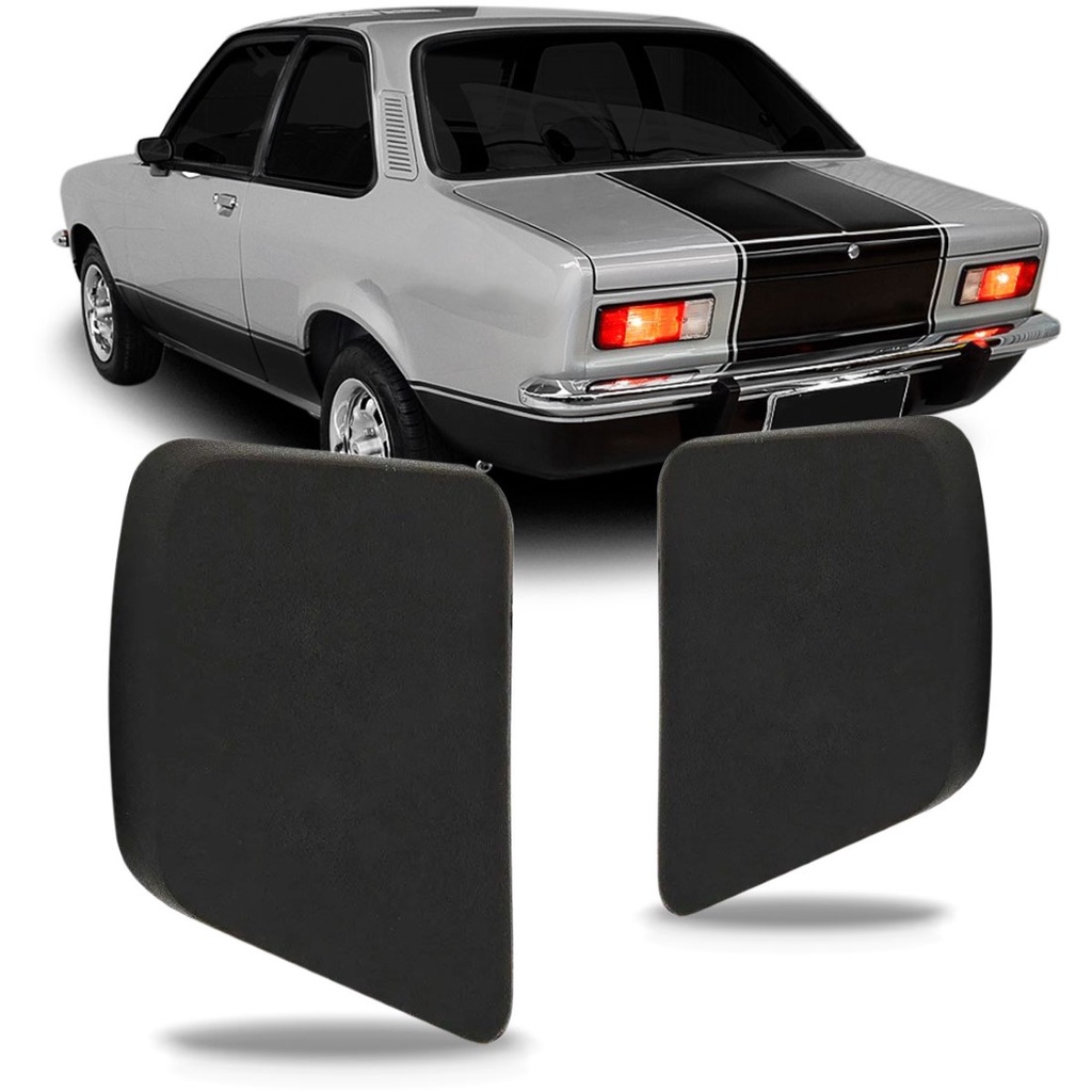 Ponteira Parachoque Traseiro Chevette 1972 a 1982 Preto