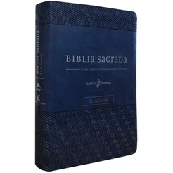 Bíblia NVI | Letra Grande | Leitura Perfeita | Com Espaço para Anotações | Couro Soft | Azul