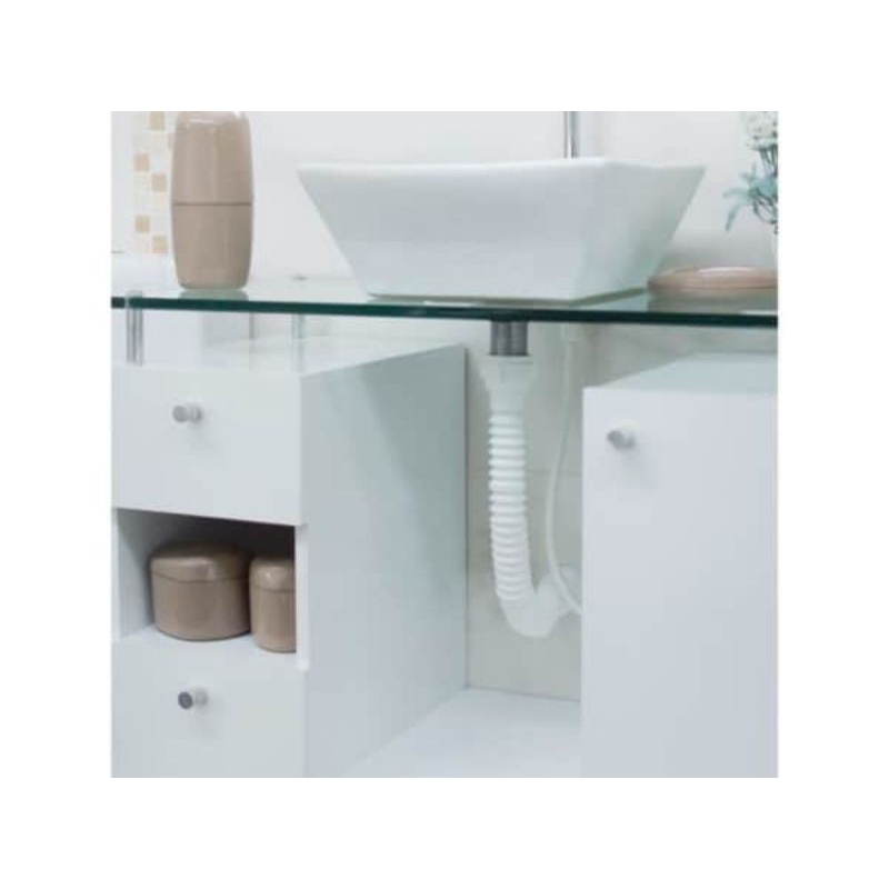 Kit ligação lavatório pia banheiro sifão universal extensível flexivel lavatório pia cuba sobrepor semi encaixe embutir