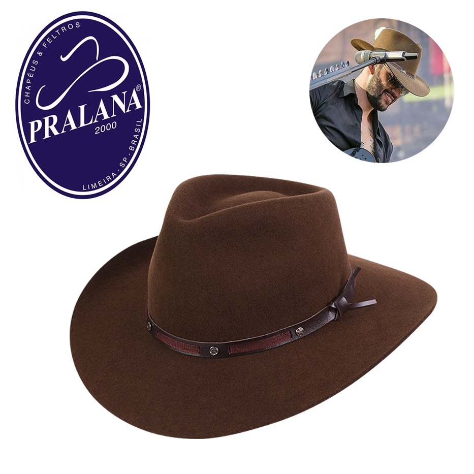 Chapéu Pralana Classic 5x Campo 2 Aba 7,5 Gustavo Lima Barretos