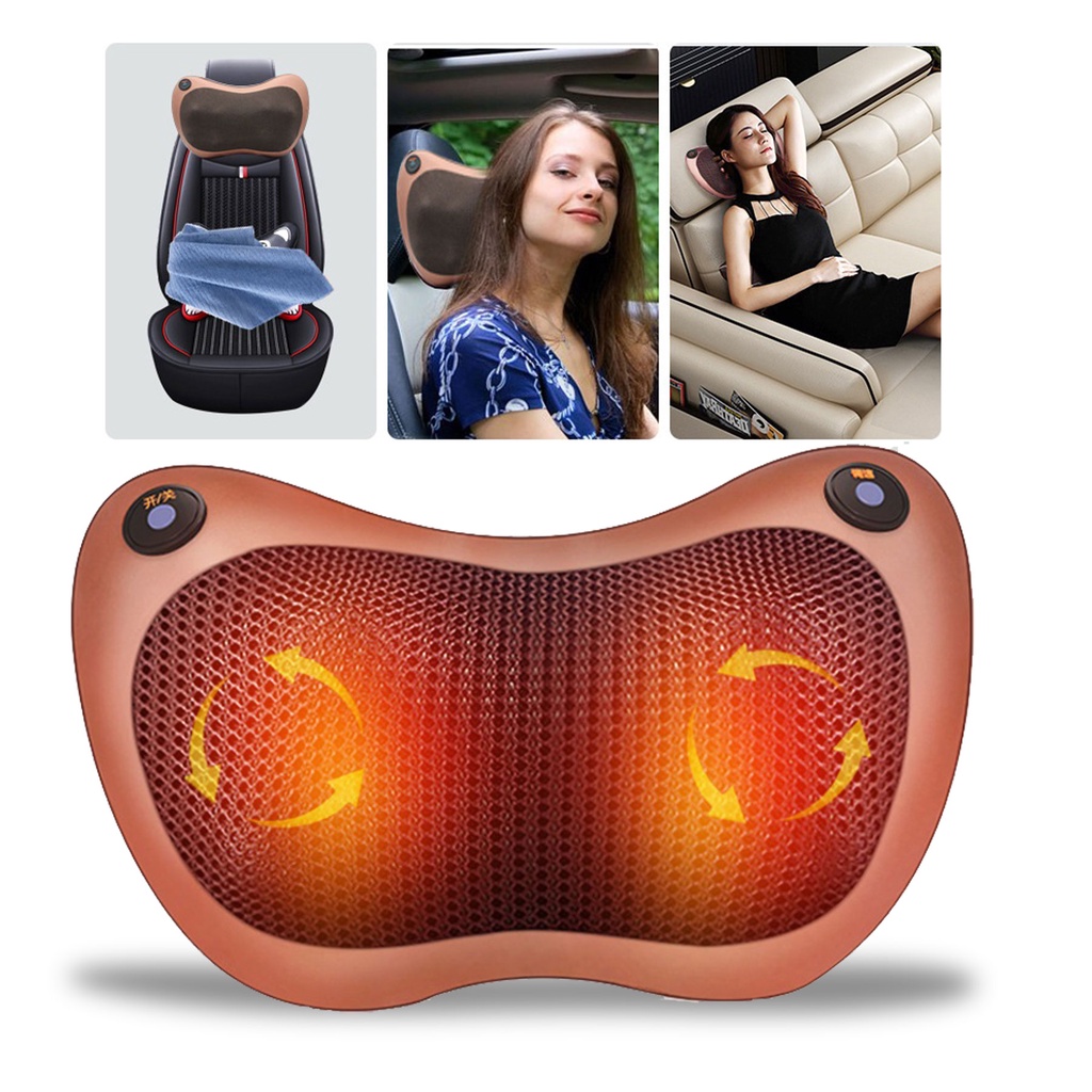 Almofada Massageador De Pescoço E Lombar Shiatsu Veicular Envio Imediato
