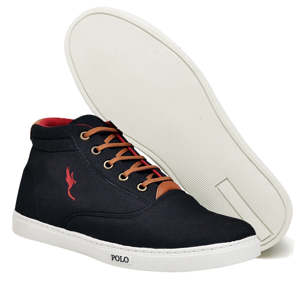 Tênis Polo Blu Sapatênis Coturno Botinha Cano Alto Masculino Leve e Confortável
