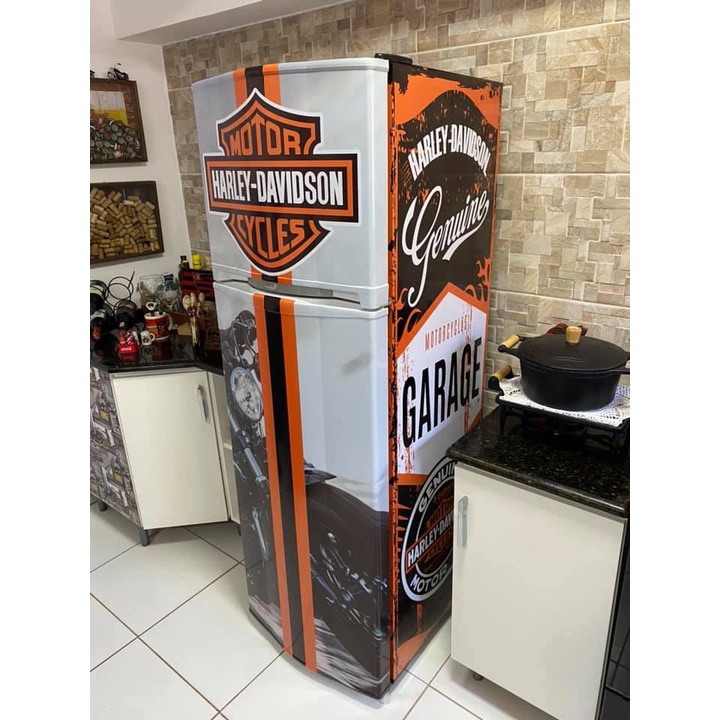 Adesivo Geladeira Harley Davidson Shopee Brasil