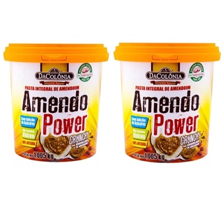 Kit com 2 Pasta de Amendoim Integral Amendo Power Crunchy 1,005 kg - DaColônia