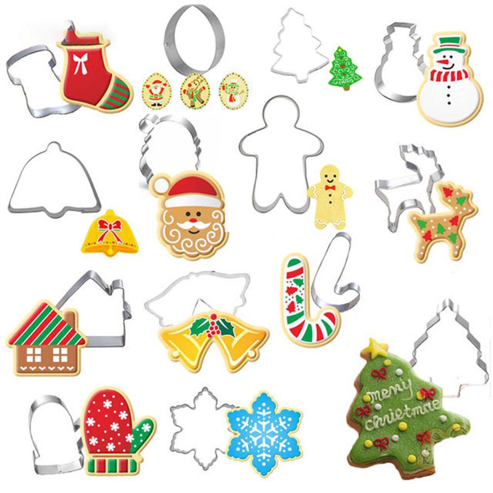 Cortador de biscoito de Natal diversas formas/Enfeite De Natal Papai Noel /  Boneco De Neve Para Decoração De Árvore De Natal | Shopee Brasil