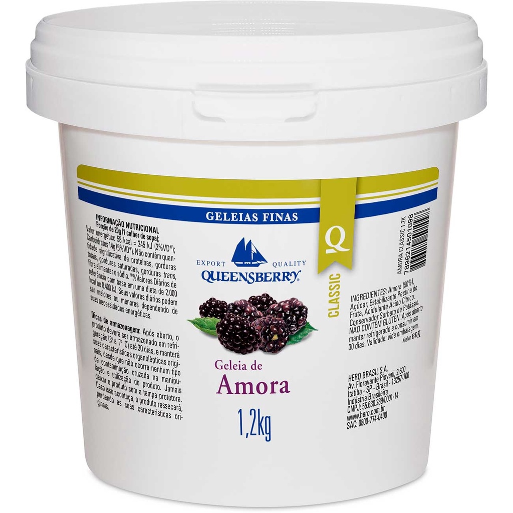 Geleia Sabor Amora Queensberry Gourmet 1,2k