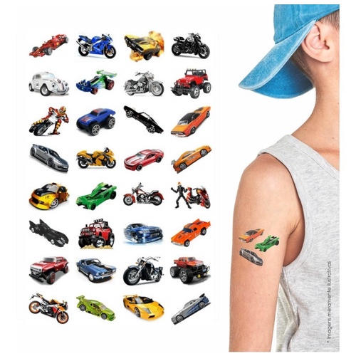 Tatuagem Infantil Temporária Carros 3 | Kit Festa 32-026 em Oferta na Shopee